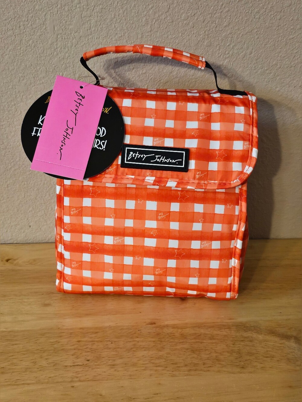Betsy Johnson Gingham Lunch Tote